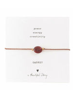 A Beautiful Story Gemstone Card Bracelet Garnet