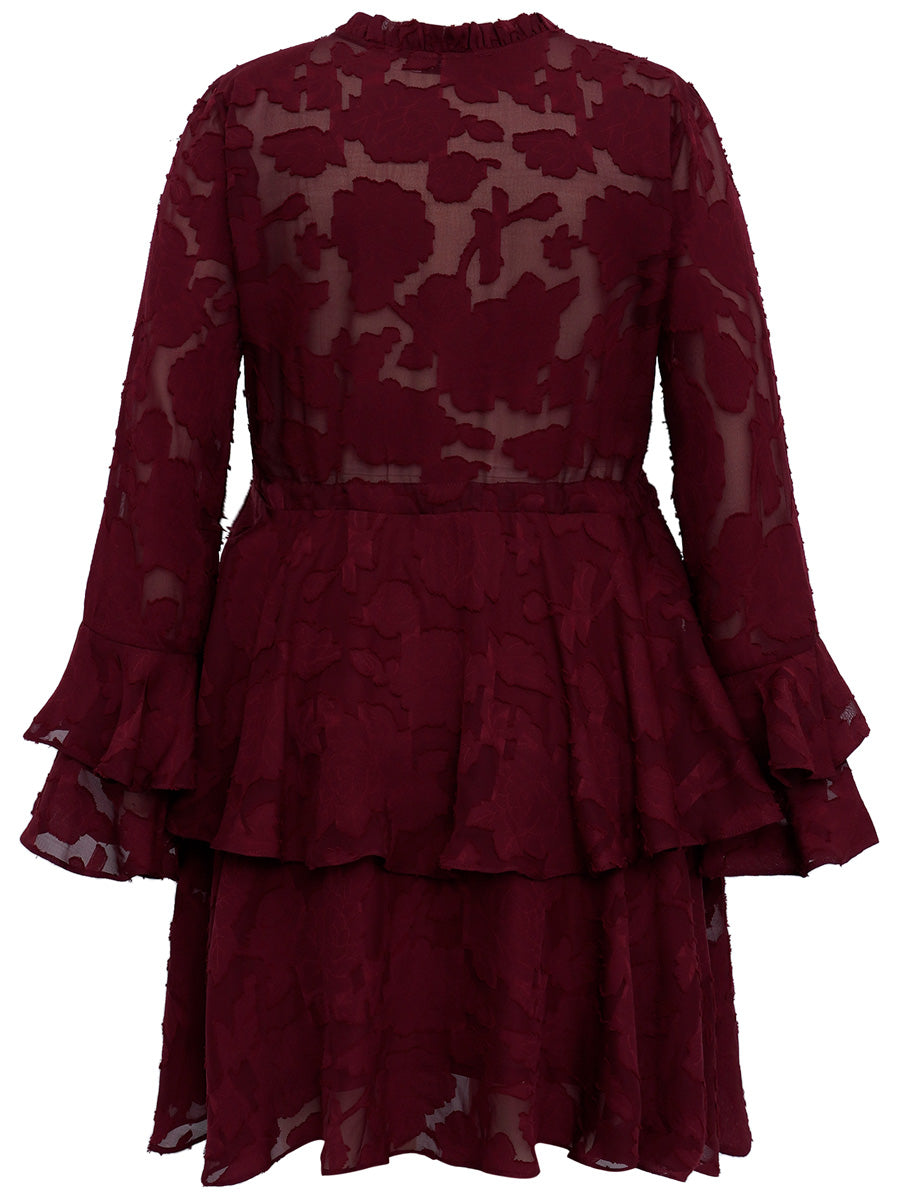 A-VIEW Floretta Mekko Viininpunainen