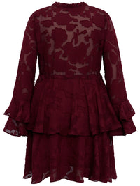 A-VIEW Floretta Mekko Viininpunainen