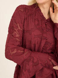 A-VIEW Floretta Mekko Viininpunainen