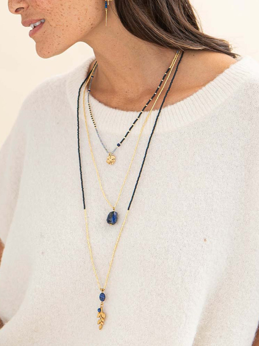 A Beautiful Story Calm Gold Necklace Lapis Lazuli