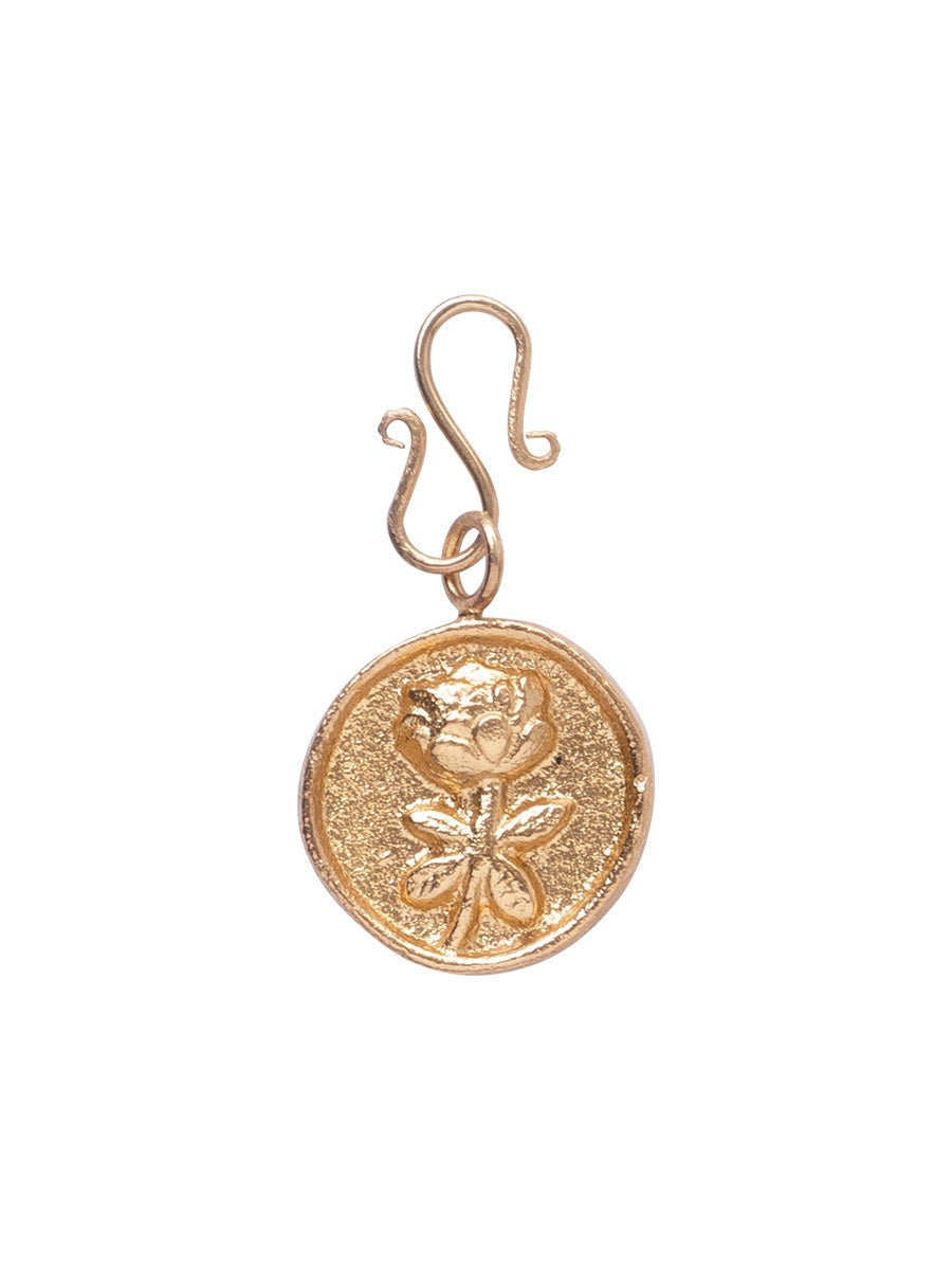 A Beautiful Story Rose vintage coin charm gold