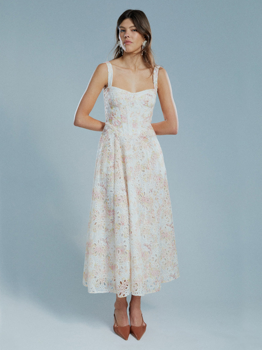 lilah corset dress bardot midi – Dots Pink floral Size:50 Long _okendo:syndication_key:CL136895037 Raindance Floral Long Sleeved Whether youre headed to