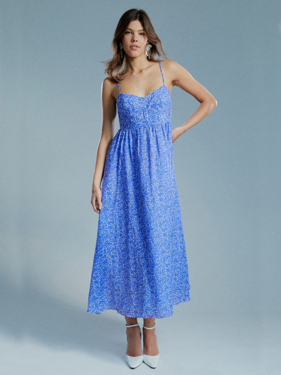 lucinda floral midi dress Lucinda Printed Midi Dress – Sage and Co