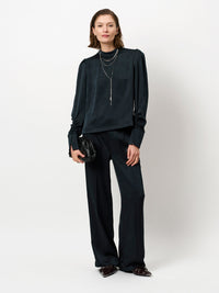 Dante 6 Jules Creased Satiinihousut Tummanvihreä