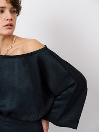 Dante 6 Maven Kimonohihainen Satiinimekko Tummanvihreä