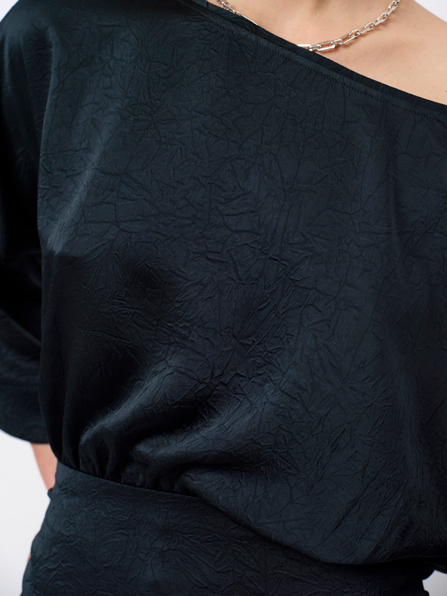 Dante 6 Maven Kimonohihainen Satiinimekko Tummanvihreä