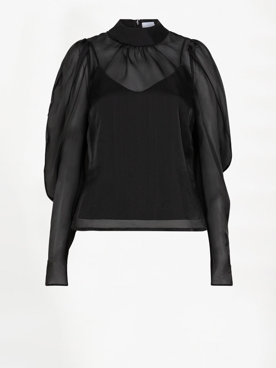 OCEAN puffy sleeve top