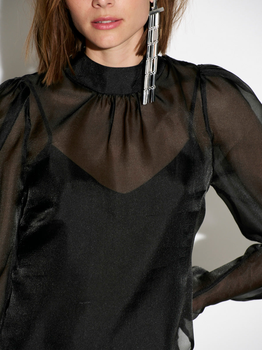 OCEAN puffy sleeve top