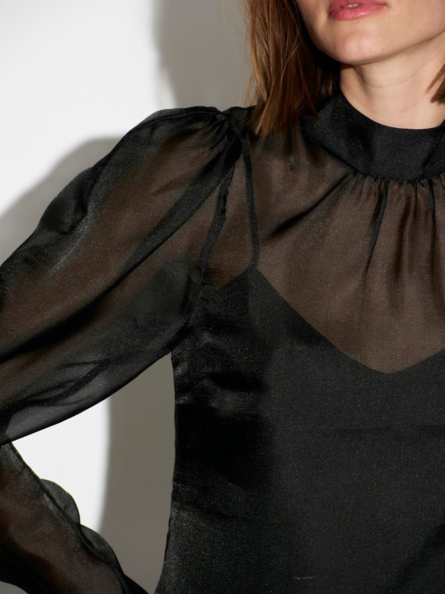 OCEAN puffy sleeve top