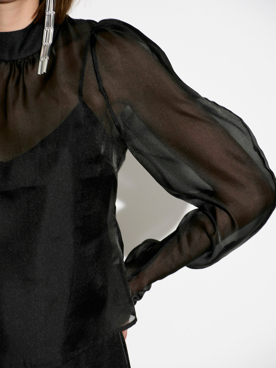 OCEAN puffy sleeve top