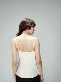 Grace & Mila Owen Satiinitoppi Luonnonvalkoinen