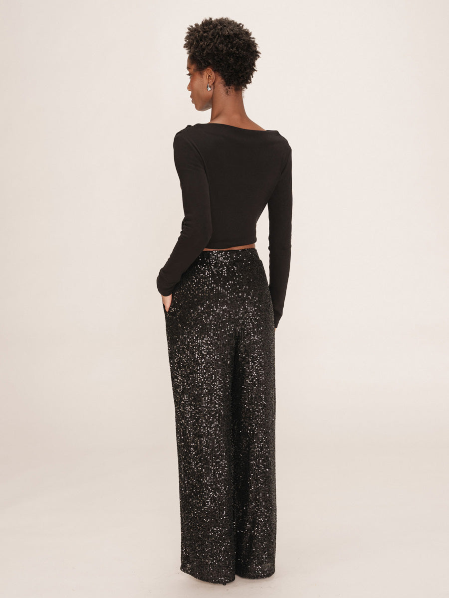 Grace & Mila Toby Paljettihousu Musta