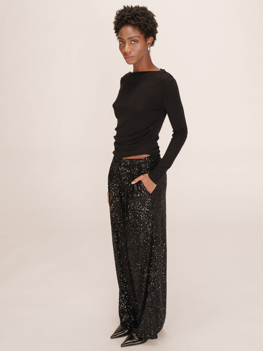 Grace & Mila Toby Paljettihousu Musta