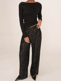 Grace & Mila Toby Paljettihousu Musta