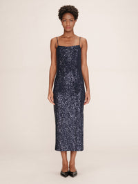 Grace & Mila Tori Paljettimekko Tummansininen