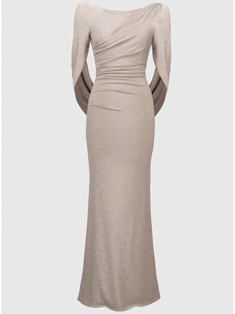 Joseph Ribkoff Pitkä Säihkyvä Iltapuku Samppanja