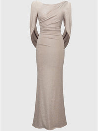 Joseph Ribkoff Pitkä Säihkyvä Iltapuku Samppanja