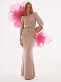 Joseph Ribkoff Pitkä Säihkyvä Iltapuku Samppanja