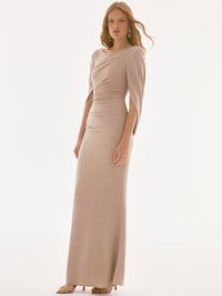 Joseph Ribkoff Pitkä Säihkyvä Iltapuku Samppanja