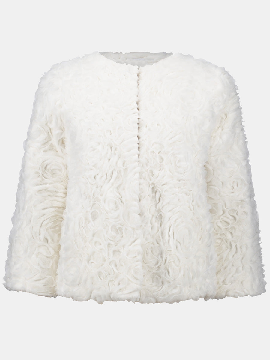 Joseph Ribkoff Kukkakirjailtu takki Valkoinen