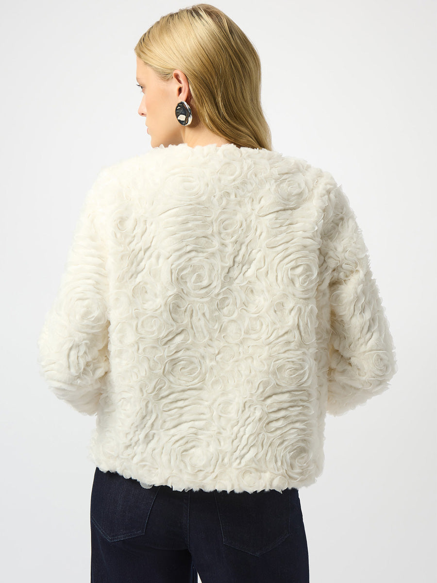 Joseph Ribkoff Kukkakirjailtu takki Valkoinen