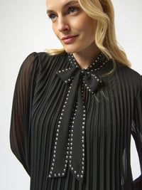 Joseph Ribkoff Pliseerattu Juhlamekko Musta