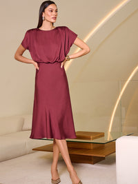 Joseph Ribkoff Satiininen Juhlamekko Viininpunainen