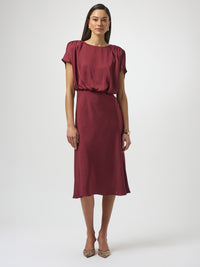 Joseph Ribkoff Satiininen Juhlamekko Viininpunainen