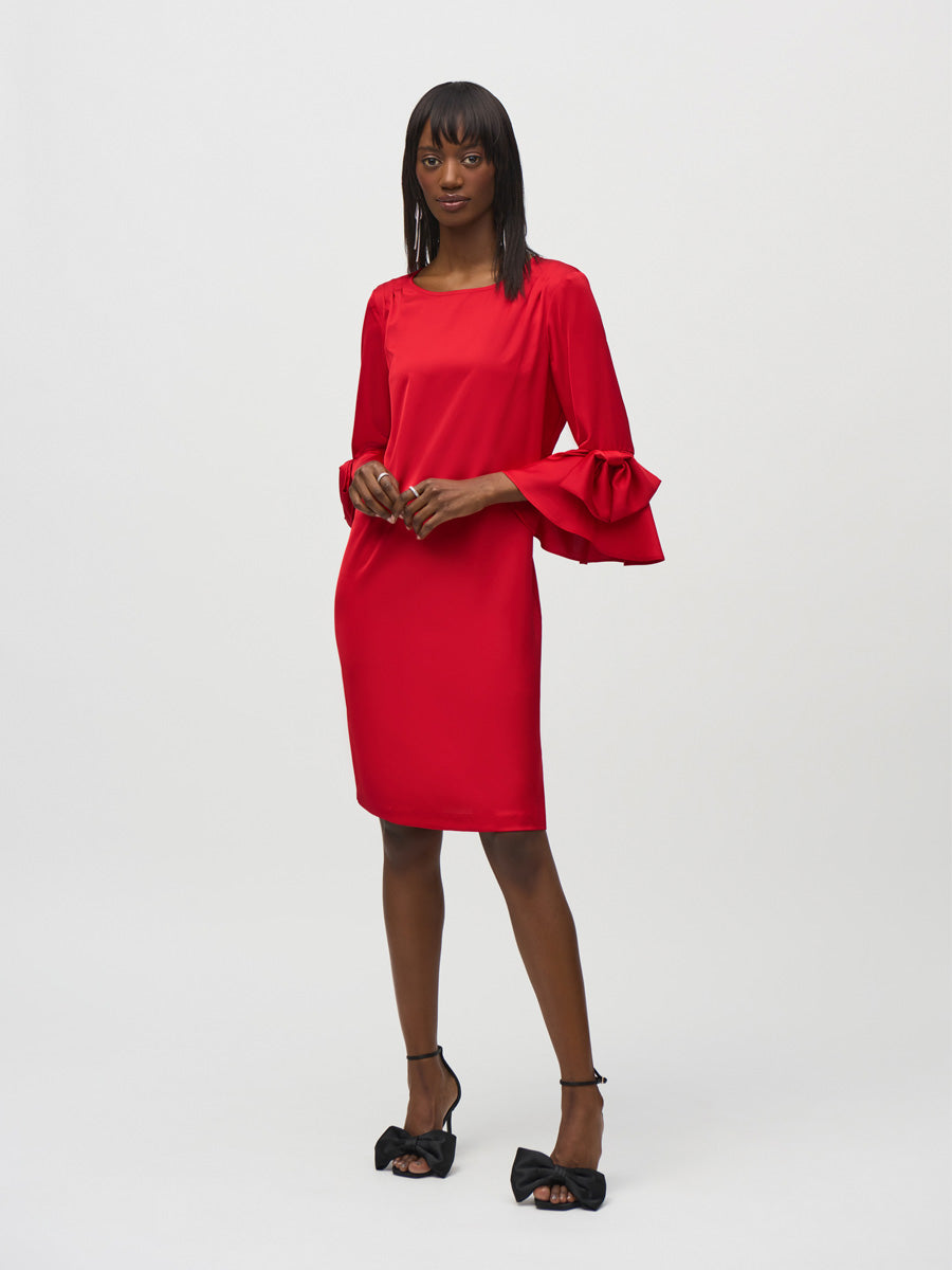 Joseph Ribkoff Satiininen Juhlamekko Punainen