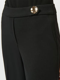 Joseph Ribkoff Scuba crepe wide leg pants musta suorat housut