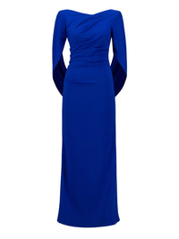 Scuba crepe trumpet gown