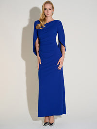 Scuba crepe trumpet gown