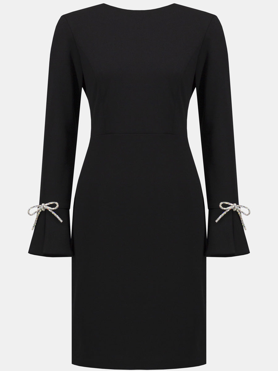 Joseph Ribkoff Juhlamekko Musta Rusettihihat