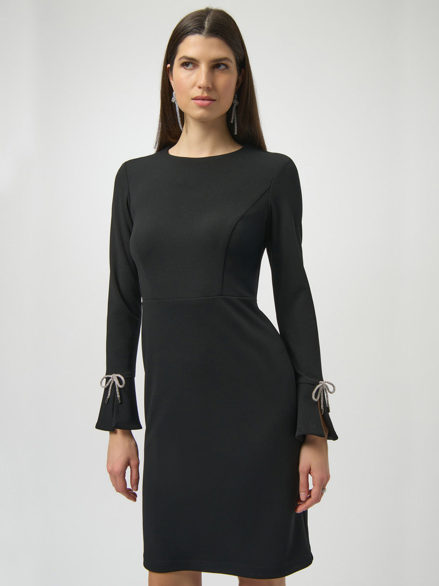 Joseph Ribkoff Juhlamekko Musta Rusettihihat