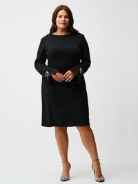 Joseph Ribkoff Juhlamekko Musta Rusettihihat