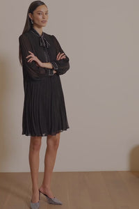 Joseph Ribkoff Pliseerattu Juhlamekko Musta