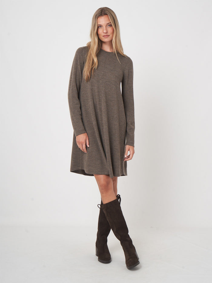 Repeat Cashmere Merino Neulemekko Ruskea