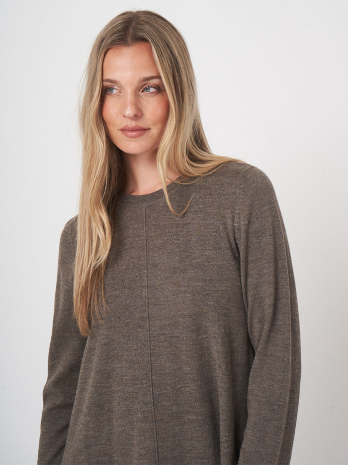 Repeat Cashmere Merino Neulemekko Ruskea