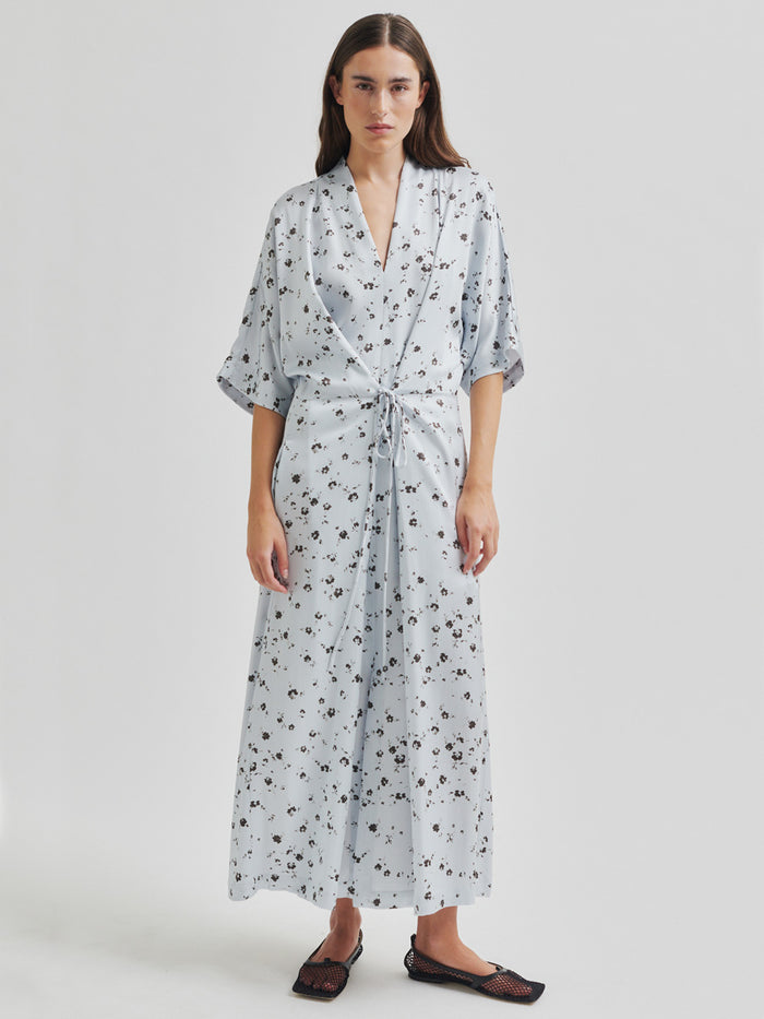 Second Female Adira Kuviollinen Mekko Vaaleansininen