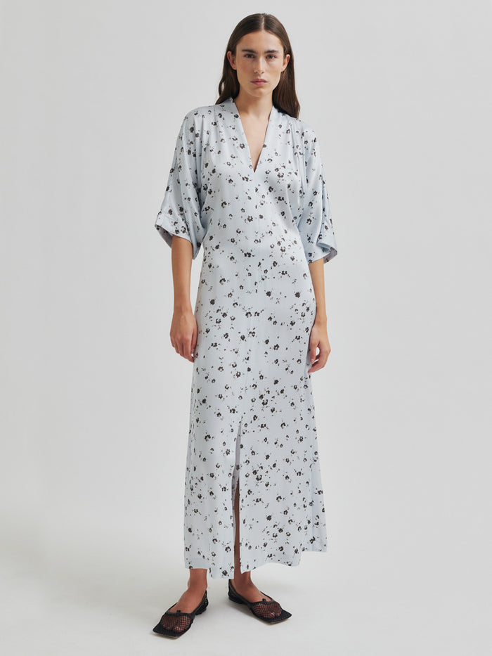 Second Female Adira Kuviollinen Mekko Vaaleansininen