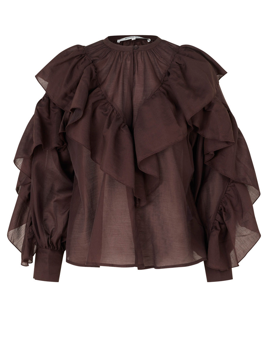 Second Female Fria Röyhelöpusero Ruskea