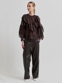 Second Female Fria Röyhelöpusero Ruskea