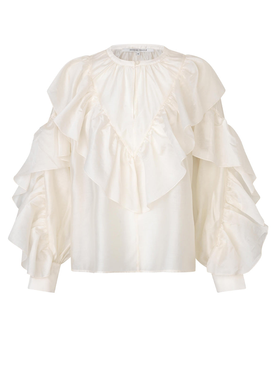 Second Female Fria Röyhelöpusero Luonnonvalkoinen