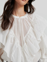 Second Female Fria Röyhelöpusero Luonnonvalkoinen