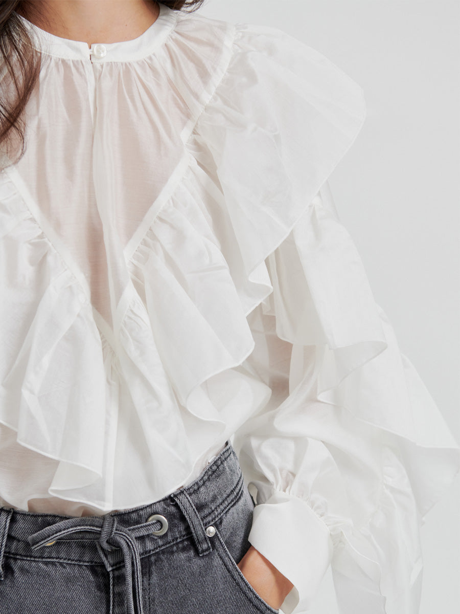 Second Female Fria Röyhelöpusero Luonnonvalkoinen