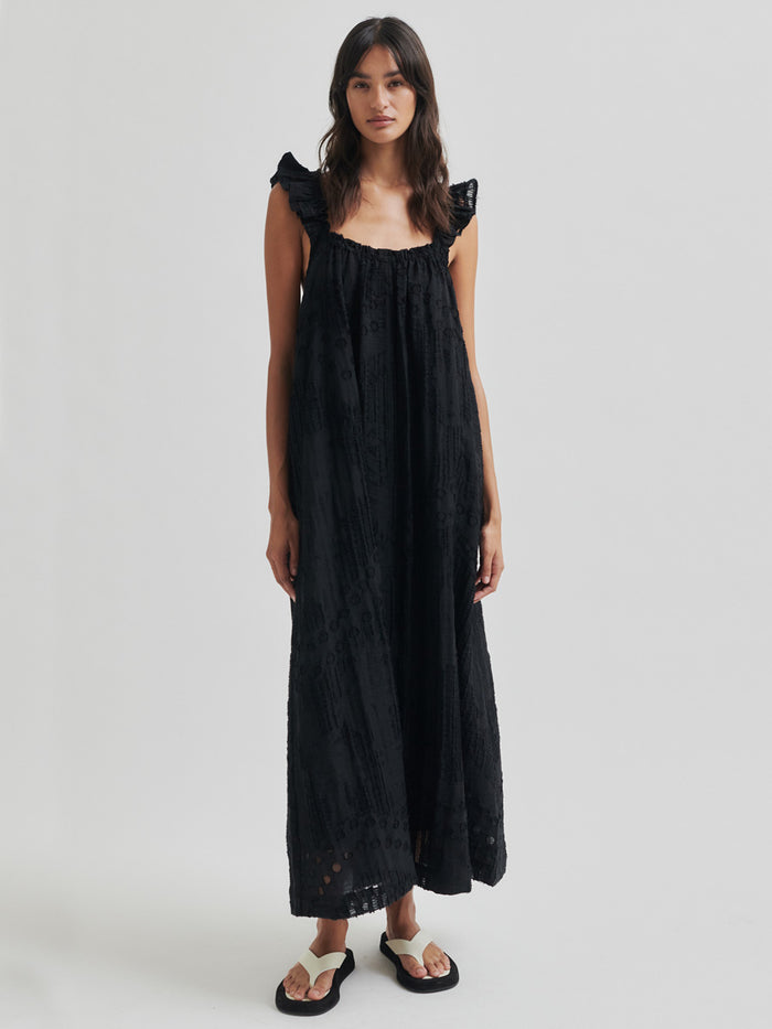 Second Female Neta Olkaimellinen Mekko Musta