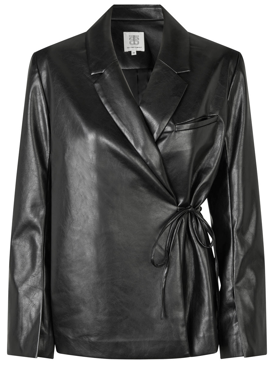 Second Female Seema kietaisubleiseri tekonahka musta