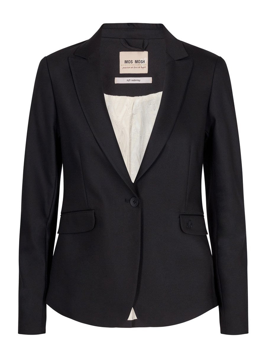 Mos Moshin Blake Night Blazer värissä black.