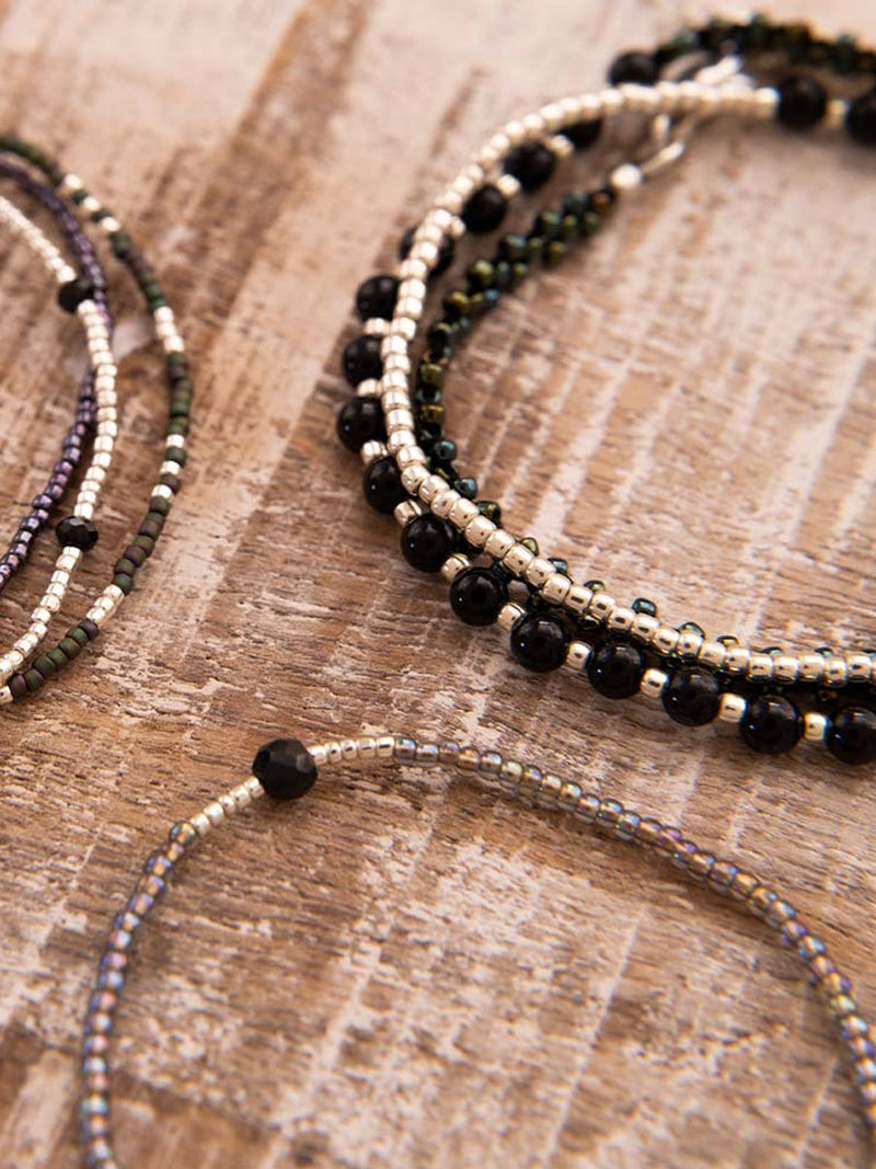 A Beautiful Story Beloved Black Onyx Silver Bracelet